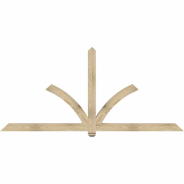 Ekena Millwork Redmond Rough Sawn Timber Gable Bracket, Douglas Fir, 96"W x 44"H x 4"D x 4"F, 11/12 Pitch GBW096X44X0404RED00RDF - main